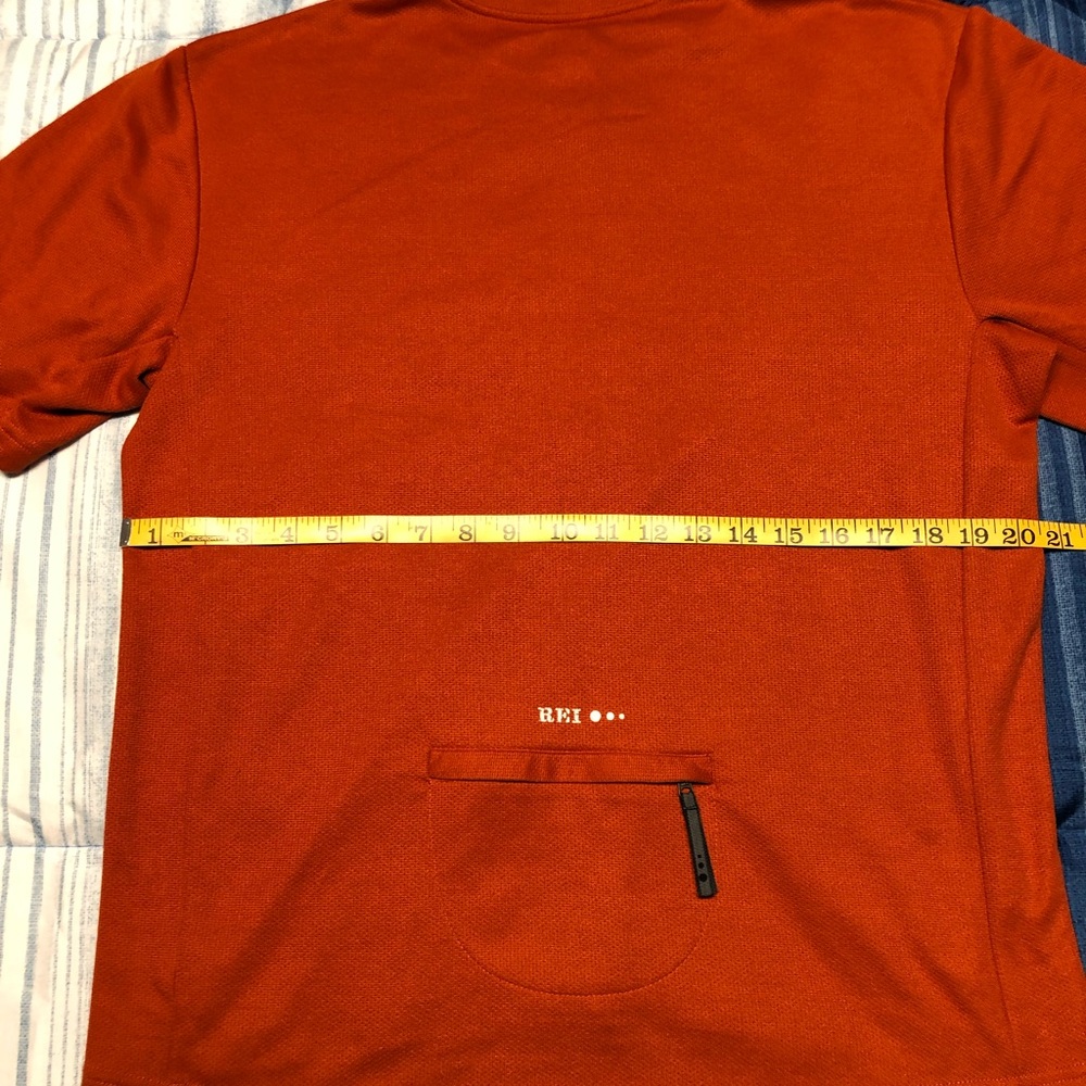Vintage Mens Medium REI Rust Orange Hiking Shirt